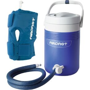 Aircast Cryo/Cuff Cold Therapy: Knee Cryo/Cuff with Non-Motorized (Gravity-Fed) Cooler, Medium