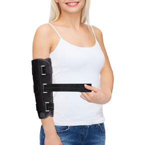 Elbow Splint for Cubital Tunnel Syndrome Ulnar Nerve Entrapment Adjustable Elbow Brace Immobilizer Stabilizer Tennis and Tendonitis for Woman and Men at Night Sleeping,Fits Left or Right Arm (L/XL)