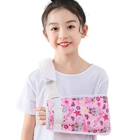 Princess Kids Arm Sling for Girls Shoulder Injury Pink Cute Toddler Shoulder Sling for Broken Arm Padiatric Elbow Wrist Sling for Torn Rotator Cuff (Kids S)