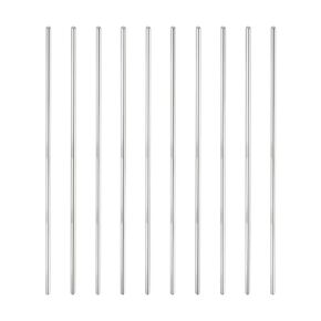 304 Stainless Steel Solid Round Rod, [for Drift Punches Various Shaft DIY Craft Model Plane Model Ship Model Cars] - 3.5mmx250mm / Silver Tone / 10 Pcs