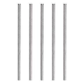 304 Stainless Steel Solid Round Rod, [for Drift Punches Various Shaft DIY Craft Model Plane Model Ship Model Cars] - 6mmx250mm / Silver Tone / 5 Pcs