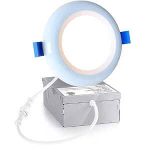 4 Pack Canless Recessed Lighting 6 in, Indirect Small Recess Lights Color Changing, 5CCT-in-ONE(2700k-5000k) 10W 800LM, with Junction Box, ETL&FCC