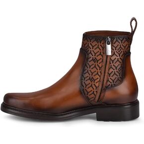 FRANCO CUADRA Men's Dress Booties in Genuine Leather Brown