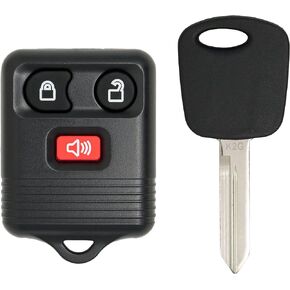 Keyless2Go Replacement for Keyless Entry Car Key Fob Vehicles That Use 3 Button CWTWB1U331, with New Uncut Transponder Ignition Car Key H72