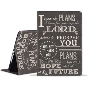 Case for Samsung Galaxy Tab A8 10.5 Inch 2022 Model (SM-X200/X205/X207), Protective Leather Case, Adjustable Stand Auto Wake/Sleep Smart Case - Bible Verse Jeremiah 29:11