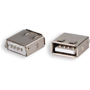 USB Female Port Connector, Conwork 10-Pack Straight Jack Solder USB Repair Replacement Adapter