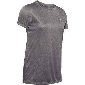 Under Armour Women's Tech Short-Sleeve T-Shirt (Gray/Silver, Medium)
