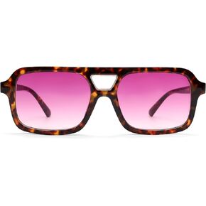 Retro 70s Square Aviator Sunglasses for Women Men Classic Sun Glasses Vintage Double Frame Trendy Shades