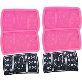 Super Shiny Phone Grip Band Aid Mold Epoxy Resin Mould, 2pc Silicone Molds DIY for Jewellery Badge Reel