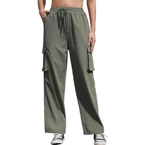 Women's Hiking Cargo Pants Water-Resistant Quick Dry Travel High Waist Camping Work Pants with Pockets Joggers Trousers