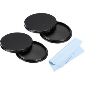 PATIKIL 58mm Lens Cap, 2pcs Camera Lens Cap Cover Universal Lens Filter Stack Cap Front Metal Protective Case Cover with Cleaning Cloth for Photography Camera Filter in Kuwait