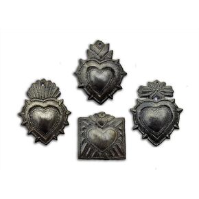 Small Hearts, Metal Milagro Charms, Love and Friendship, Unique Gifts, Handmade in Haiti,