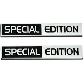 2Pc Special Edition Emblem 3D Fender Badge Car Truck Sticker Decal Fit for Universal Car Truck SUV (Black Red)