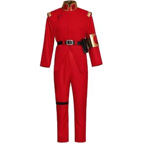 V Tv Series Costume V Visitors Costume Security Officer Uniform Military Costume Jacket Pants Clothes Red Suit