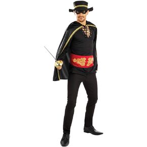 fun shack Mens Masked Bandit Costume, Halloween Costume for Men, Masked Hero Movie Character Costumes for Men