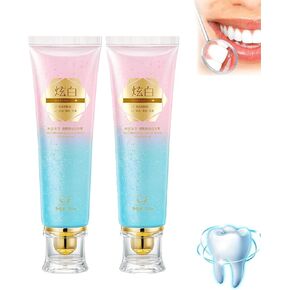 2 Pcs Nicotinamide Dazzle White Toothpaste, Dazzling Whitening Toothpaste Fresh Breath Stain Removal Toothpaste