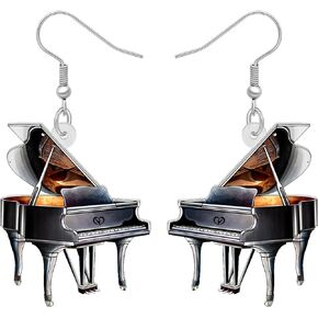 Acrylic Cute Piano Earrings Dangle Drop Musical Instrument Jewelry Music Gifts for Women Girls Kids Charms Party Favors