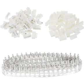 MECCANIXITY 2mm Pitch PH Connector Kits 2 Pin Male Female Header Socket 2-Pin Housing Cable Adapter and Crimp DIP Kits, 50 Set(200pcs)