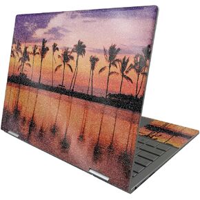 MightySkins Glossy Glitter Skin Compatible with HP Envy x360 13" (2022) - Line of Palms | Protective, Durable High-Gloss Glitter Finish | Easy to Apply, Remove, and Change Styles | Made in The USA