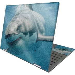 جلد لامع لامع من MightySkins متوافق مع HP Envy x360 مقاس 13 بوصة (2022) - سمكة قرش بيضاء رائعة | لمسة نهائية لامعة واقية ومتينة شديدة اللمعان | سهلة التطبيق وتغيير الأنماط | صنع في الولايات المتحدة الأمريكية
