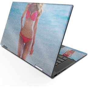 MightySkins Glossy Glitter Skin Compatible with HP Envy x360 15" (2022) - Bikini | Protective, Durable High-Gloss Glitter Finish | Easy to Apply, Remove, and Change Styles | Made in The USA