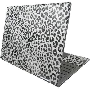 MightySkins Glossy Glitter Skin Compatible with HP Envy x360 13" (2022) - Snow Leopard Print | Protective, Durable High-Gloss Glitter Finish | Easy to Apply and Change Styles | Made in The USA