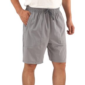 Mens Performance Quick Dry Athletic Hybrid Pockets Active Gym Running Training Workout Shorts