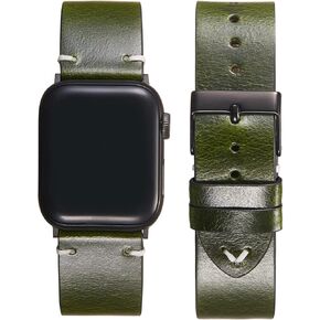 Compatible for Apple Watch Band 38mm 40mm 41mm, Wax-Oil Vintage Leather Bands Replacement for iWatch SE Series 7/6/5/4/3/2/1