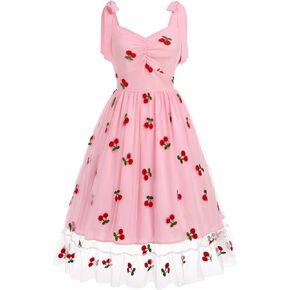 1950s Dresses for Women Vintage Off-Shoulder Neckline Puff Sleeve Hepburn Style Cocktail Rockabilly Swing Dress