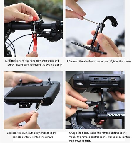 Bike Holder Mount for DJI RC Controller Bike Clip Bicycle Handlebar Mount Compatible for DJI Mavic/Mini 3 Pro/Mini 3/Mavic 3/Air 2S Remote Control Drone and Action Cameras Accessories in Kuwait
