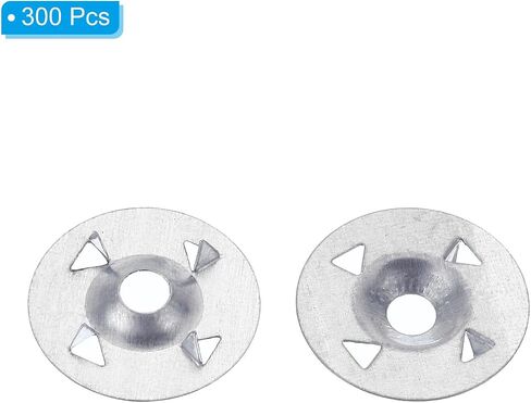 PATIKIL 28mm Dia. Washers for Fixing Insulation Board, 300 Pack Flat Metal Gaskets Pin Fasteners for Fasten Foam Panels Sheets Gypsum Board to Wall Ceilings in Kuwait