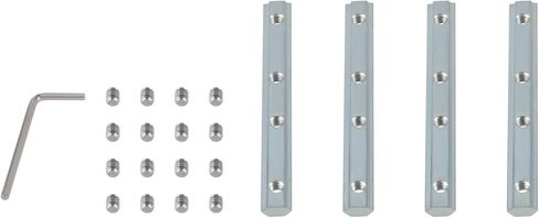 4 قطع موصل خط مستقيم من سلسلة 3030، دعامة وصلة تثبيت مطلية بالزنك 180 مم/7.08 بوصة مع برغي 16 M6 ومفتاح ربط واحد لفتحة T مقاس 8 مم من الألومنيوم in Kuwait