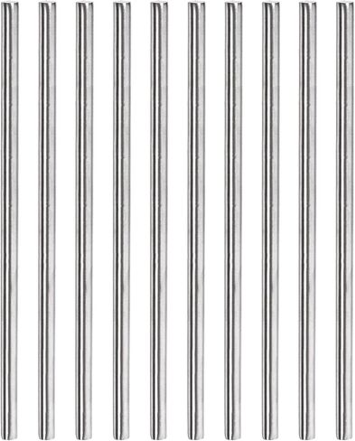 304 Stainless Steel Solid Round Rod, [for Drift Punches Various Shaft DIY Craft Model Plane Model Ship Model Cars] - 6mmx300mm / Silver Tone / 10 Pcs in Saudi Arabia