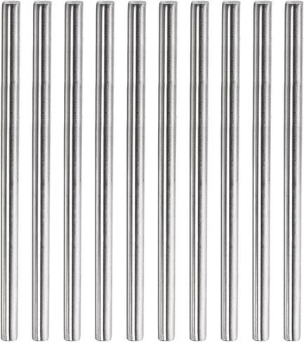 304 قضيب مستدير صلب من الفولاذ المقاوم للصدأ، [لللكمات الانجرافية عمود مختلف DIY نموذج طائرة نموذج سفينة نموذج سيارات] - 8 مم × 300 مم / لون فضي / 10 قطع in Saudi Arabia