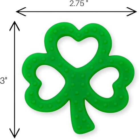 Clover Child Irish Baby Teething Toy - Shamrock Clover Teether & Pacifier Clip- Multi Textured, Soft, BPA Free Silicone in Saudi Arabia