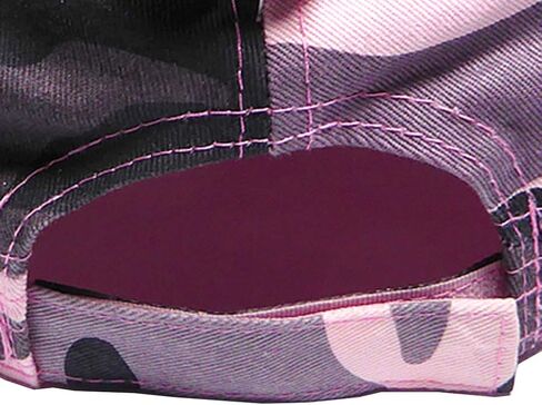 قبعة SILVERFEVER النسائية العسكرية Cadet - رقعة قطنية - مرصعة ومطرزة (وردي مموه، فلور دي ليز) in Kuwait