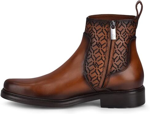 FRANCO CUADRA Men's Dress Booties in Genuine Leather Brown in Saudi Arabia