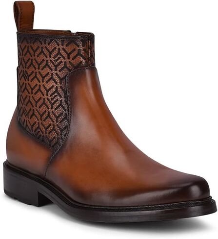 FRANCO CUADRA Men's Dress Booties in Genuine Leather Brown in Saudi Arabia