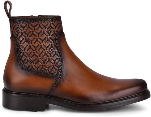 FRANCO CUADRA Men's Dress Booties in Genuine Leather Brown in Saudi Arabia