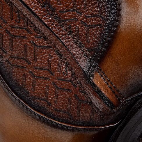 FRANCO CUADRA Men's Dress Booties in Genuine Leather Brown in Saudi Arabia