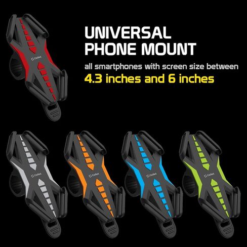Cellet Motorcycle, Bike Phone Mount, Universal Bicycle Holder Mount Compatible for Apple iPhones, Samsung Galaxy, Google Pixels, Motorola Smartphones (Blue) in Saudi Arabia