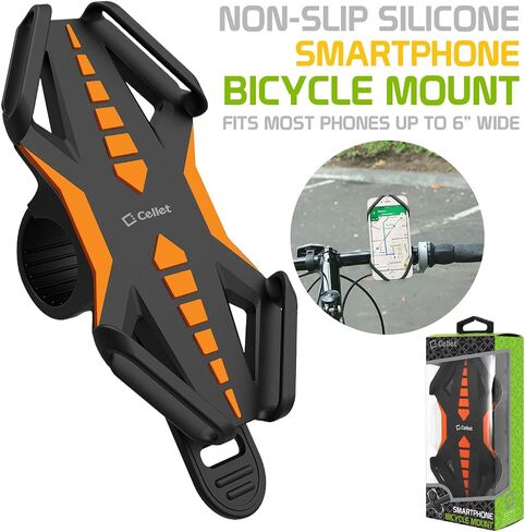 Cellet Motorcycle, Bike Phone Mount, Universal Bicycle Holder Mount Compatible for Apple iPhones, Samsung Galaxy, Google Pixels, Motorola Smartphones (Blue) in Saudi Arabia