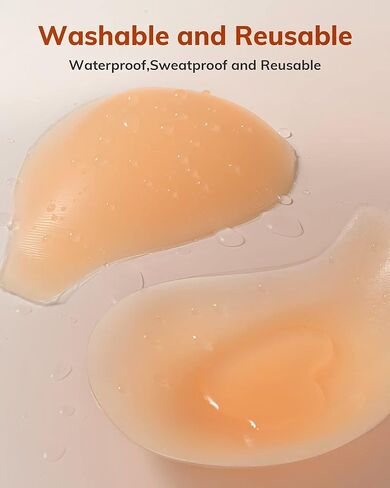 حمالة صدر لاصقة بدون حمالات، زوجان من حمالة الصدر اللاصقة غير المرئية بدون ظهر من السيليكون قابلة للغسل للثدي الكبير (تناسب الكوب B C) in Kuwait