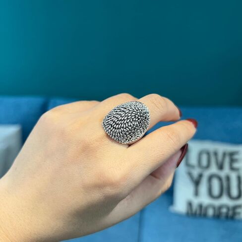 خواتم فضية عتيقة للنساء على طراز القبة، خاتم عتيق، خواتم الإبهام، هدايا مجوهرات in Kuwait