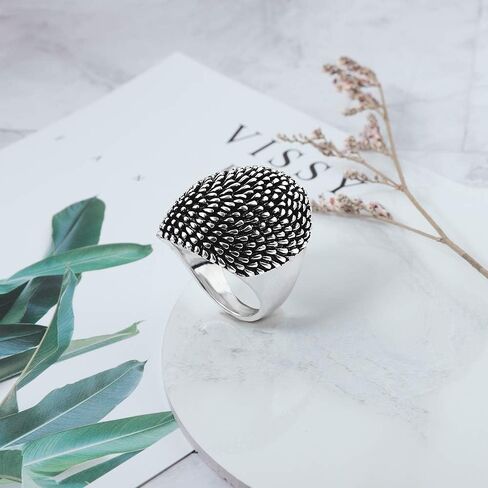 خواتم فضية عتيقة للنساء على طراز القبة، خاتم عتيق، خواتم الإبهام، هدايا مجوهرات in Kuwait