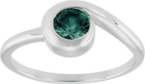 Silpada 'Another Trip Around the Sun' Created Emerald Ring in Sterling Silver, Size 7, Size 7 in Saudi Arabia