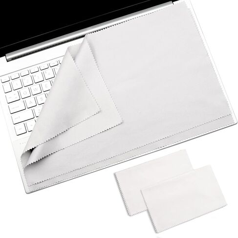 قطعتان من قماش التنظيف من الألياف الدقيقة لأجهزة الكمبيوتر المحمول HP 15.6 بوصة HP Pavilion 15.6/HP Envy x360 15.6/ProBook 15.6/EliteBook 15.6/OMEN 15.6 بوصة وبطانة كمبيوتر محمول HP 17.3 بوصة وبطانة من الألياف الدقيقة وقطعة قماش للتنظيف in Saudi Arabia
