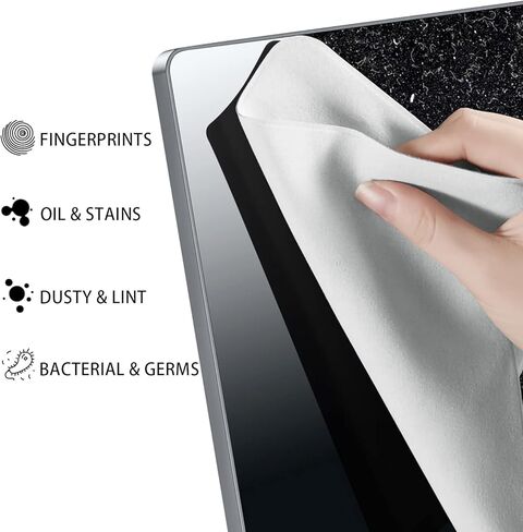 قطعتان من قماش التنظيف من الألياف الدقيقة لأجهزة الكمبيوتر المحمول HP 15.6 بوصة HP Pavilion 15.6/HP Envy x360 15.6/ProBook 15.6/EliteBook 15.6/OMEN 15.6 بوصة وبطانة كمبيوتر محمول HP 17.3 بوصة وبطانة من الألياف الدقيقة وقطعة قماش للتنظيف in Saudi Arabia