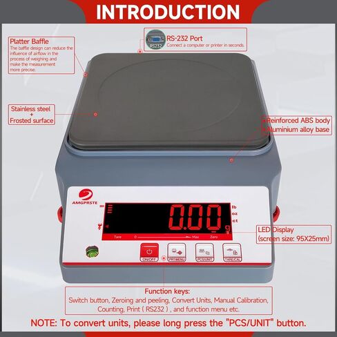 6000g Lab Scale .01g Accurate Electronic Digital Precision Analytical Balance Jewelry Scale Scientific Balance Scale Laboratory Scale Weighing Industrial Scale Counting Scale in Saudi Arabia