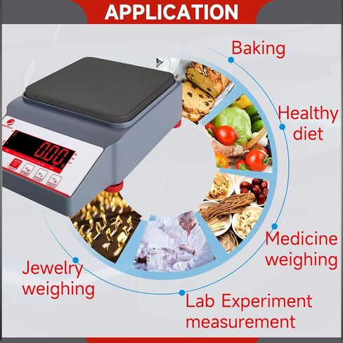 6000g Lab Scale .01g Accurate Electronic Digital Precision Analytical Balance Jewelry Scale Scientific Balance Scale Laboratory Scale Weighing Industrial Scale Counting Scale in Saudi Arabia